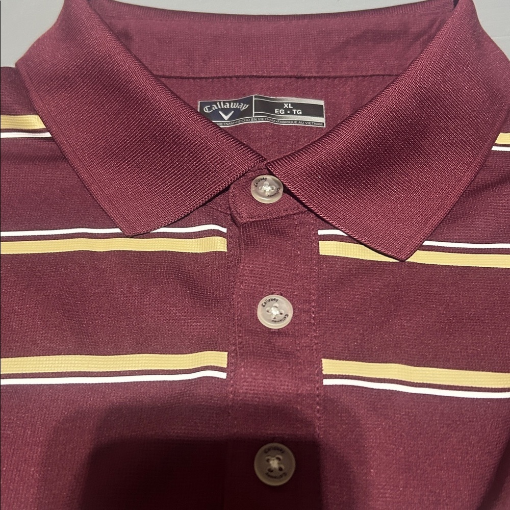 Callaway Performance Striped Golf Polo Shirt (Men XL) - Picture 6 of 10